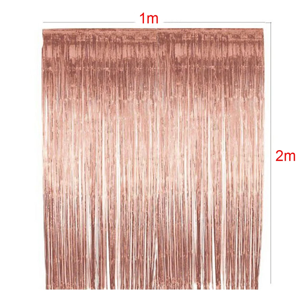 Rose Gold Party Decoration Shimmering Foil Fringe Tinsel Tassels Confetti Door Curtain Wedding Birthday Photo Backdrop
Rose Gold Party Decoration Shimmering Foil Fringe Tinsel Tassels Confetti Door Curtain Wedding Birthday Photo Backdrop