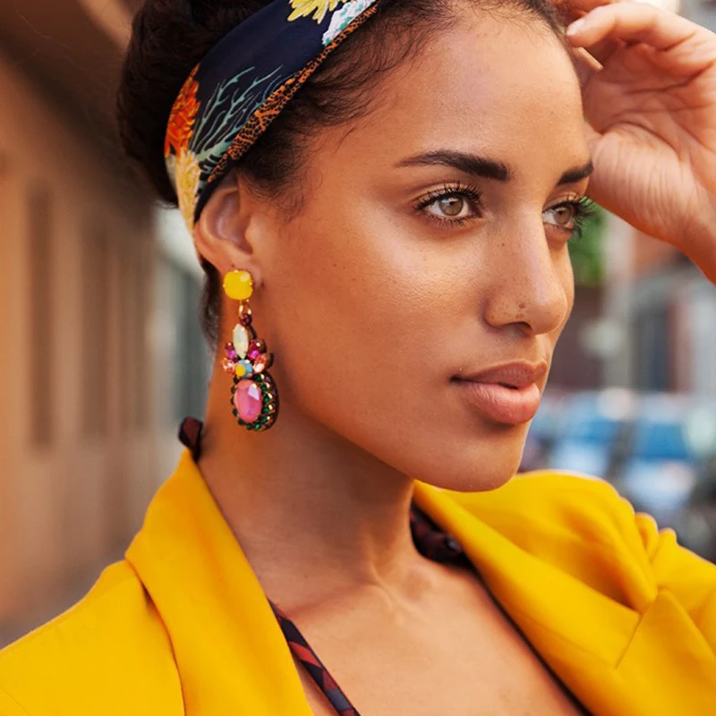 Colorful Crystal Drop Earrings Oorbellen 2019 New Fashion Luxury Style Fashion Jewelry For Women bohemian Vintage Accessories
Colorful Crystal Drop Earrings Oorbellen 2019 New Fashion Luxury Style Fashion Jewelry For Women bohemian Vintage Accessories