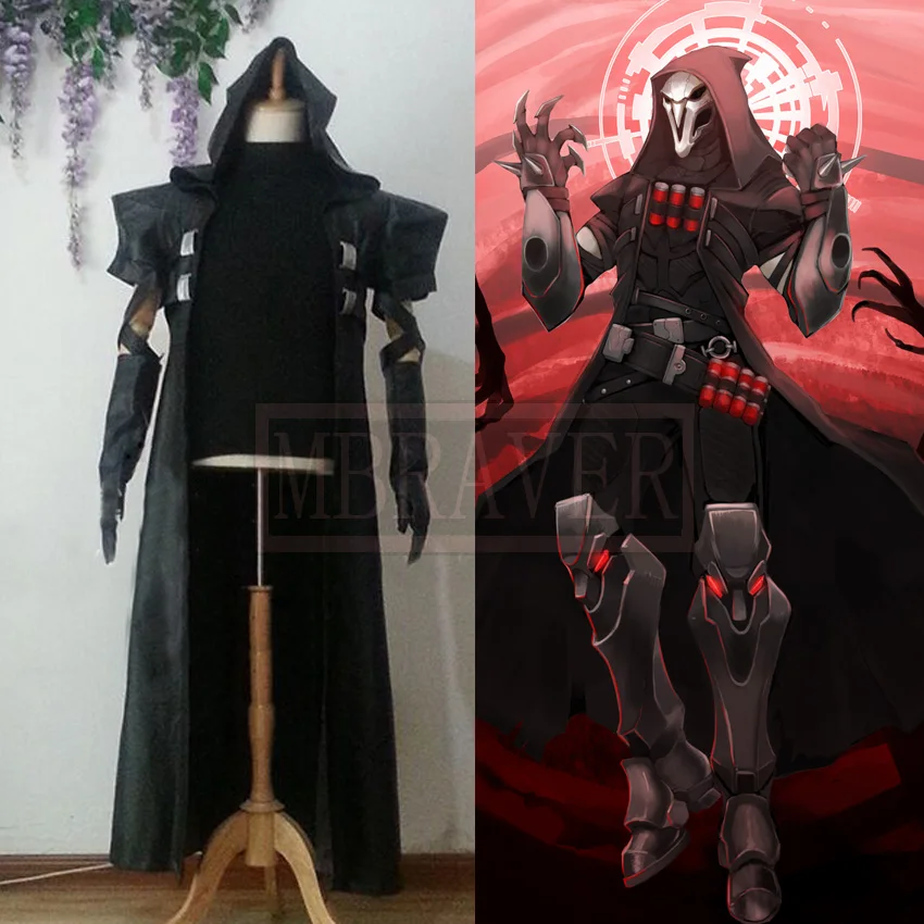 

HOT Games Reaper Cosplay Costume COS Gabriel DE Reyes Any Size Handmade For Halloween