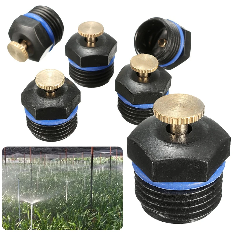 1/5/10/20/50pcs Adjustable Gardening Micro Flow Drip Head Barb Spray Irrigation Watering Sprinkler Pot Garden Tools Mayitr