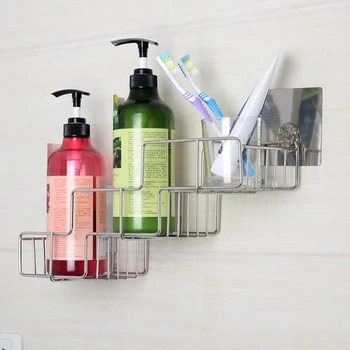 Nail-Free Stainless Steel Bathroom Corner Frame Cosmetics Rack With Single Bathroom Shelf Strong Suction Cup Towel Rack Toilet
Nail-Free Stainless Steel Bathroom Corner Frame Cosmetics Rack With Single Bathroom Shelf Strong Suction Cup Towel Rack Toilet