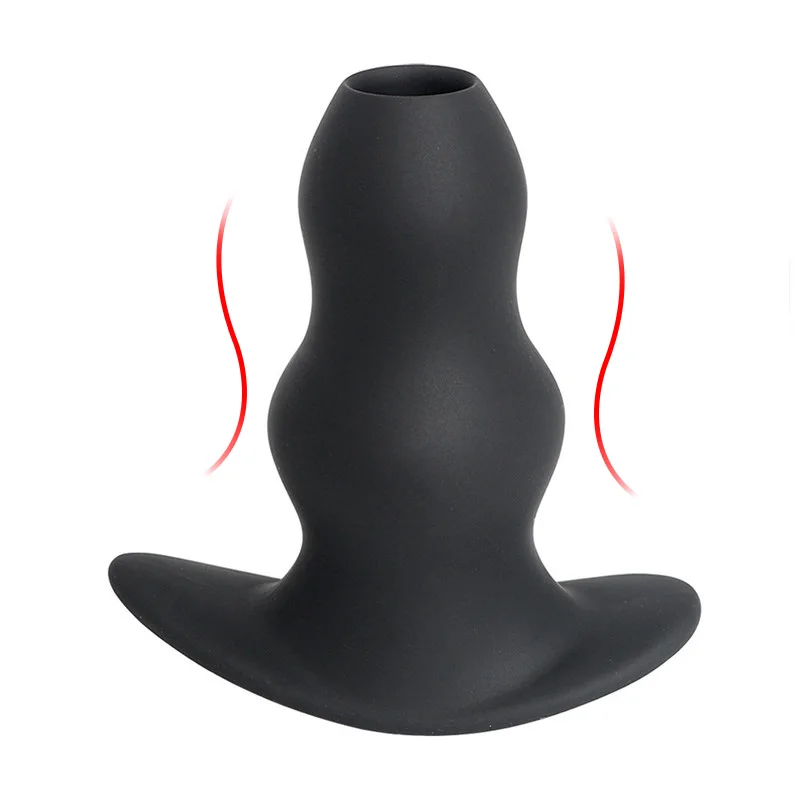 Silicone Hollow Anal Plug Butt Open Expander Anal Dilator Adults Sex Toys Masturbator For Women Men Enema Sex Prostata Massager