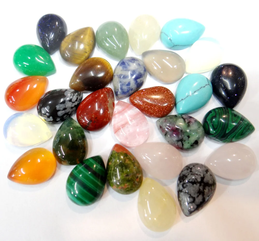 Wholesale 50pcs Opal Malachite Tiger Eye Agates Nanual Section Natural Stone Mix Water Drop CAB Cabochon 12*16mm pendant no hole
Wholesale 50pcs Opal Malachite Tiger Eye Agates Nanual Section Natural Stone Mix Water Drop CAB Cabochon 12*16mm pendant no hole