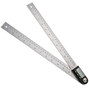Digital Protractor 300mm Stainless Steel Goniometer Angle Finder Angle Square 0-360 Degree LCD Inclinometer Scale Protractor
Digital Protractor 300mm Stainless Steel Goniometer Angle Finder Angle Square 0-360 Degree LCD Inclinometer Scale Protractor