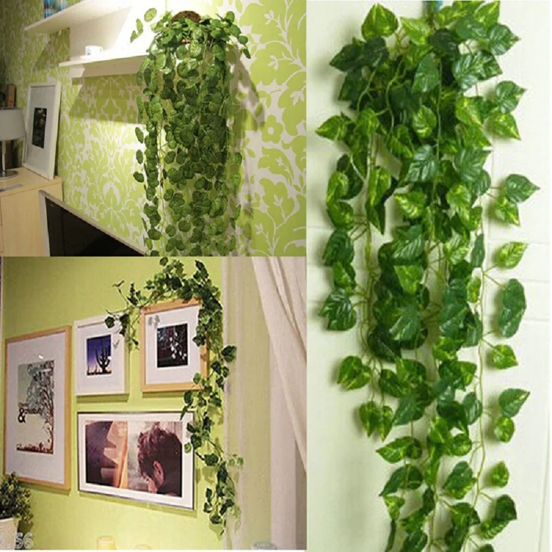 200cm Artificial Silk Plastic Simulation Climbing Vines Green Leaf Ivy Rattan for Home Decor Bar Restaurant Decoration
200cm Artificial Silk Plastic Simulation Climbing Vines Green Leaf Ivy Rattan for Home Decor Bar Restaurant Decoration