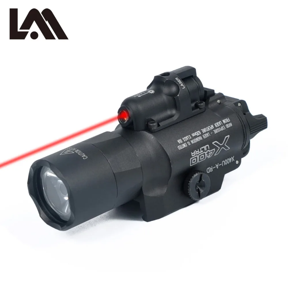 LAMBUL X400 Ultra Night Evolution Pistol Light with Red Laser Tactical Rifle Weapon Flashlight Fit 20mm Picatinny Weaver Rail
LAMBUL X400 Ultra Night Evolution Pistol Light with Red Laser Tactical Rifle Weapon Flashlight Fit 20mm Picatinny Weaver Rail