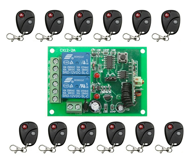 DC 12V 24V 10A 2 CH 2CH RF беспроводной пульт дистанционного управления переключатель освещения системы передатчик приемник 2CH реле умный дом z-wave
DC 12V 24V 10A 2 CH 2CH RF беспроводной пульт дистанционного управления переключатель освещения системы передатчик приемник 2CH реле умный дом z-wave