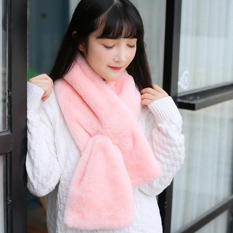10 colors Faux Fur Collar Winter Scarf Women faux Knitted Rex Rabbit Fur Scarves Fur Neckerchief Winter Long Wraps S028-pink
10 colors Faux Fur Collar Winter Scarf Women faux Knitted Rex Rabbit Fur Scarves Fur Neckerchief Winter Long Wraps S028-pink
