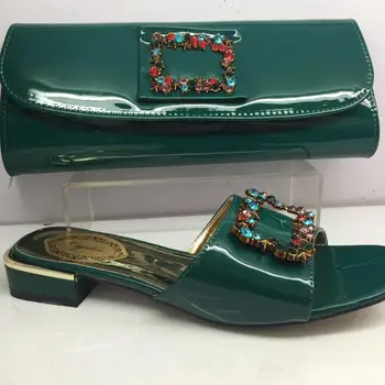 Latest green lower heel slipper shoes and bag set nice maching for lady dress GY32 heel 3cm
Latest green lower heel slipper shoes and bag set nice maching for lady dress GY32 heel 3cm