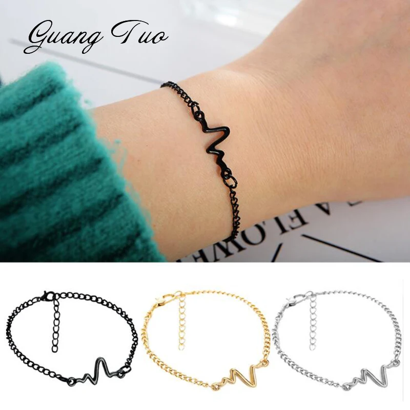 New Listing Fashion Personality Simple Ecg Design Ray Diagram Bracelet Frequency Beat Bracelet 1 Love Heart Beat Bracelet Gift
New Listing Fashion Personality Simple Ecg Design Ray Diagram Bracelet Frequency Beat Bracelet 1 Love Heart Beat Bracelet Gift