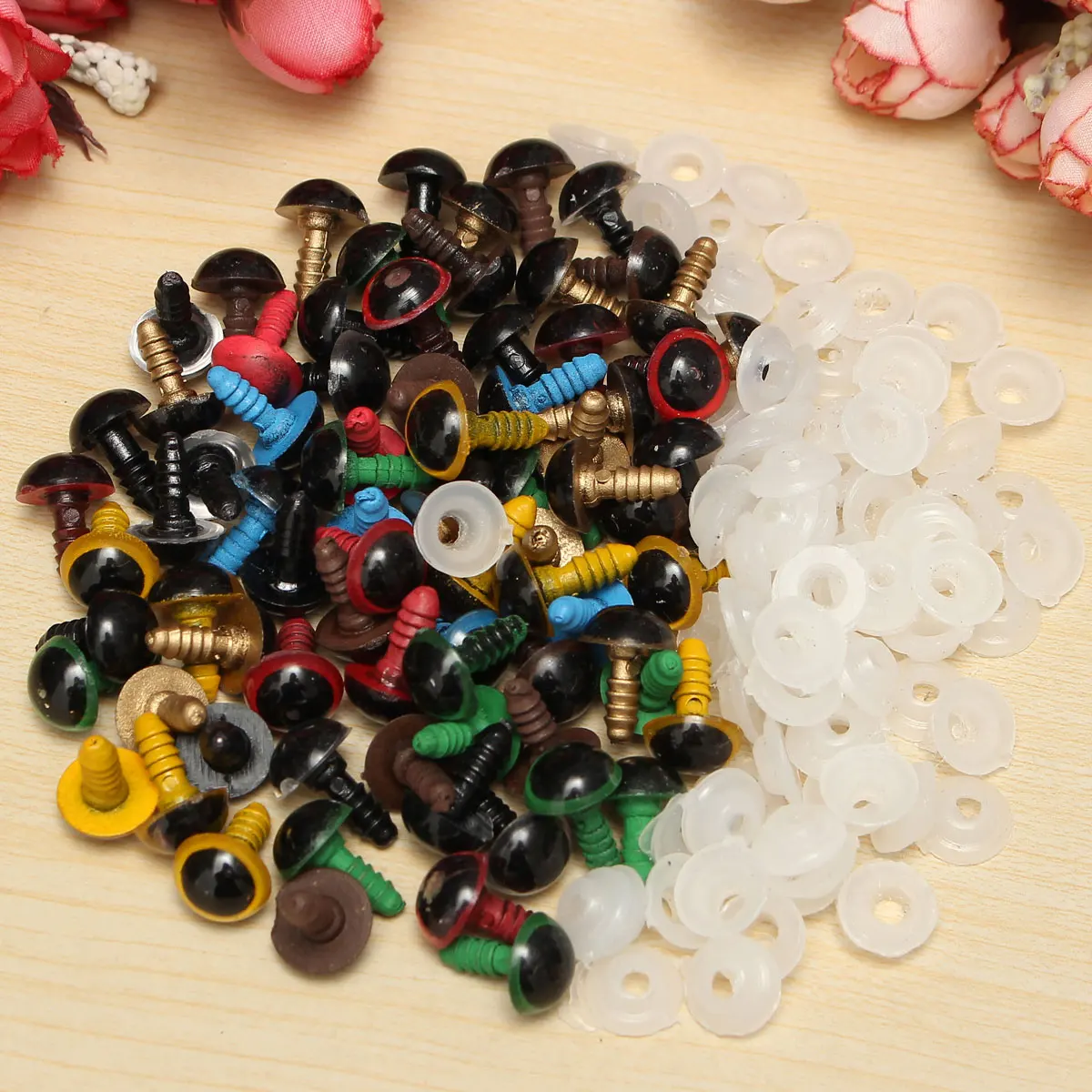80Pcs/40Pairs 10mm Mix Color Plastic Safety Eyes DIY For Teddy Bear Stuffed Toy Snap Animal Puppet Doll Craft Toy Part
80Pcs/40Pairs 10mm Mix Color Plastic Safety Eyes DIY For Teddy Bear Stuffed Toy Snap Animal Puppet Doll Craft Toy Part
