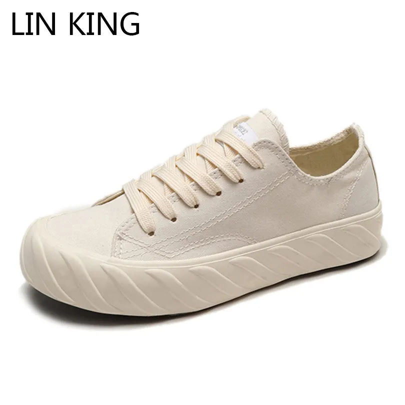 LIN KING Breathable Women Casual Shoes Lace Up Ladies Sneakers Round Toe Canvas Shoes Famale Flats Single Shoes Zapatillas Mujer
LIN KING Breathable Women Casual Shoes Lace Up Ladies Sneakers Round Toe Canvas Shoes Famale Flats Single Shoes Zapatillas Mujer
