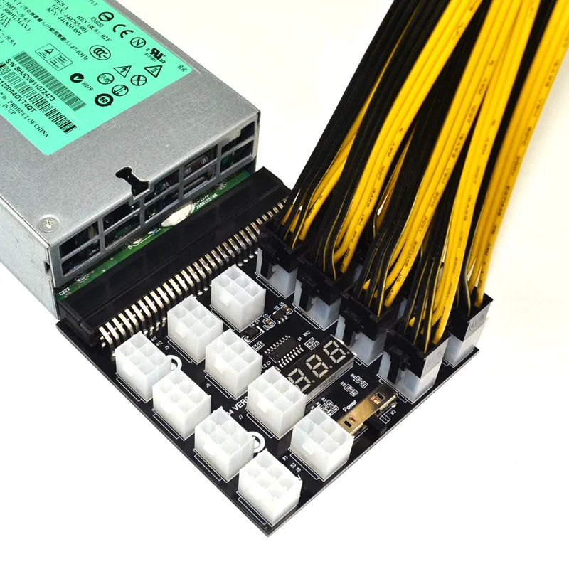 Новый черный PCI E 17*6 pin блок питания Breakout плата адаптер 1200 Вт/750 Вт 12 В для (1200 Вт)