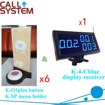 Wireless Waitress Calling System 1 monitor receiver with 6 table buzzer with menu base
Wireless Waitress Calling System 1 monitor receiver with 6 table buzzer with menu base