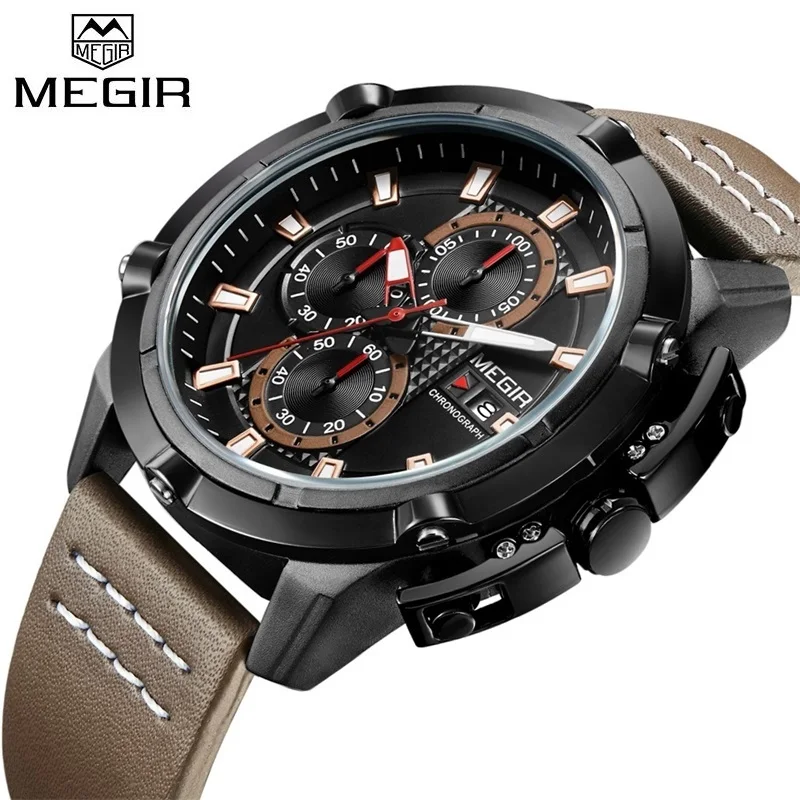 

MEGIR Sports Watches Men Luxury Brand Army Military Mens Watches Clock Male Quartz Watch Relogio Masculino Horloges Mannen Saat