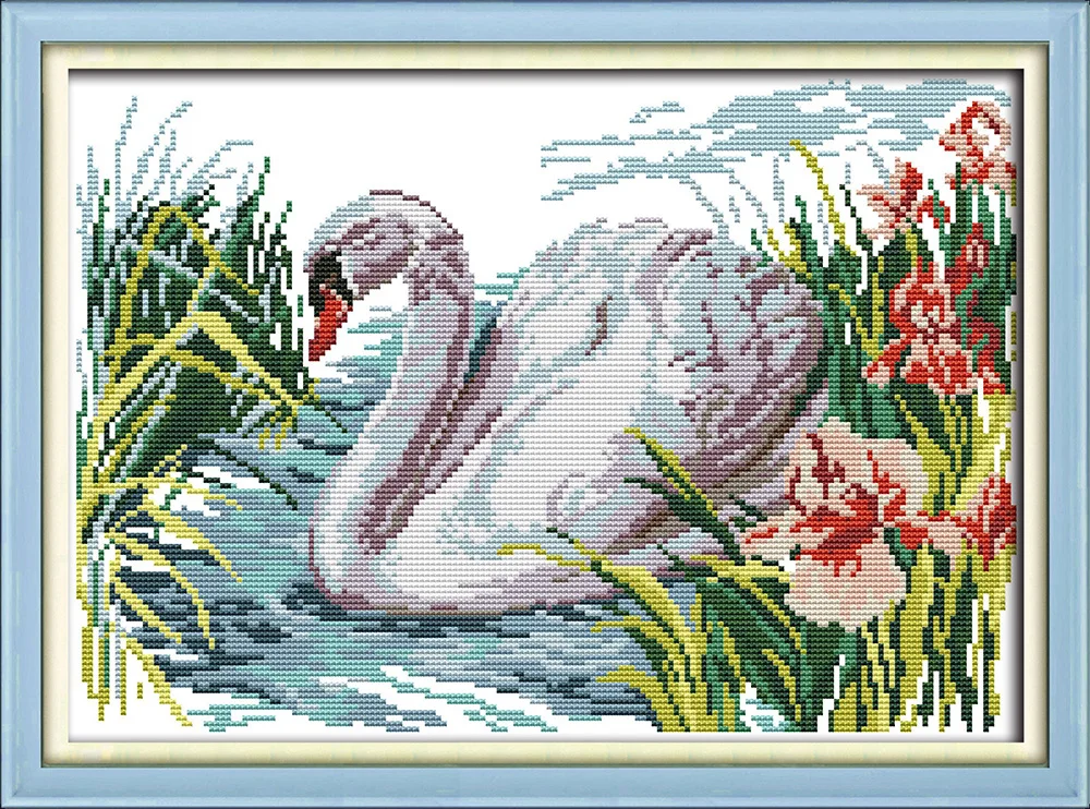 Swan 2 cross stitch kit aida 14ct 11ct count printed canvas stitches embroidery DIY handmade needlework
Swan 2 cross stitch kit aida 14ct 11ct count printed canvas stitches embroidery DIY handmade needlework