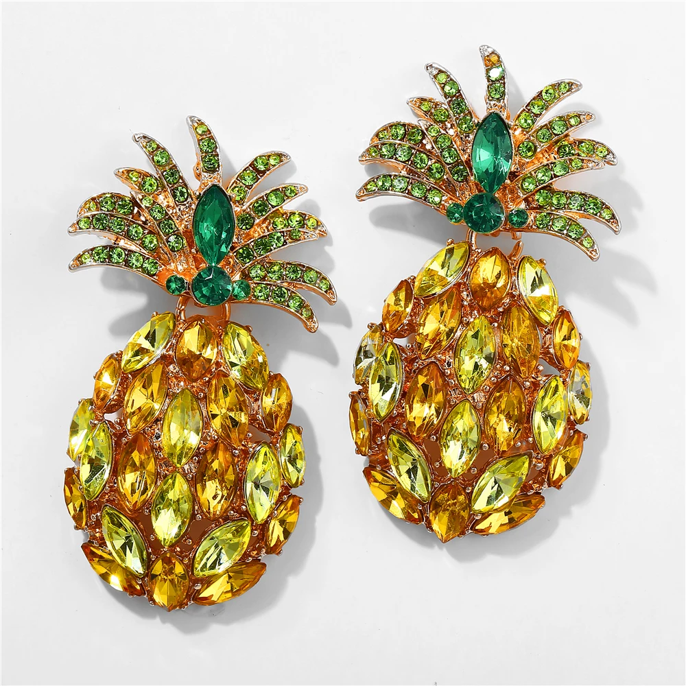 Pineapple Crystal Drop Dangle Earrings for Women 2019 Hot Sale Boho Rhinestone Statement Earring Fashion Jewelry Bijoux 
Pineapple Crystal Drop Dangle Earrings for Women 2019 Hot Sale Boho Rhinestone Statement Earring Fashion Jewelry Bijoux