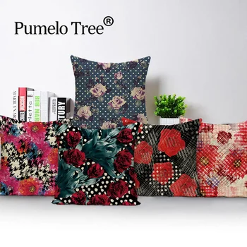 Vintage Decorative Cushion Covers Flower Plant Throw Pillow Case Decor Black Red Cushions Cover Pillows Cases for Living Room
Vintage Decorative Cushion Covers Flower Plant Throw Pillow Case Decor Black Red Cushions Cover Pillows Cases for Living Room