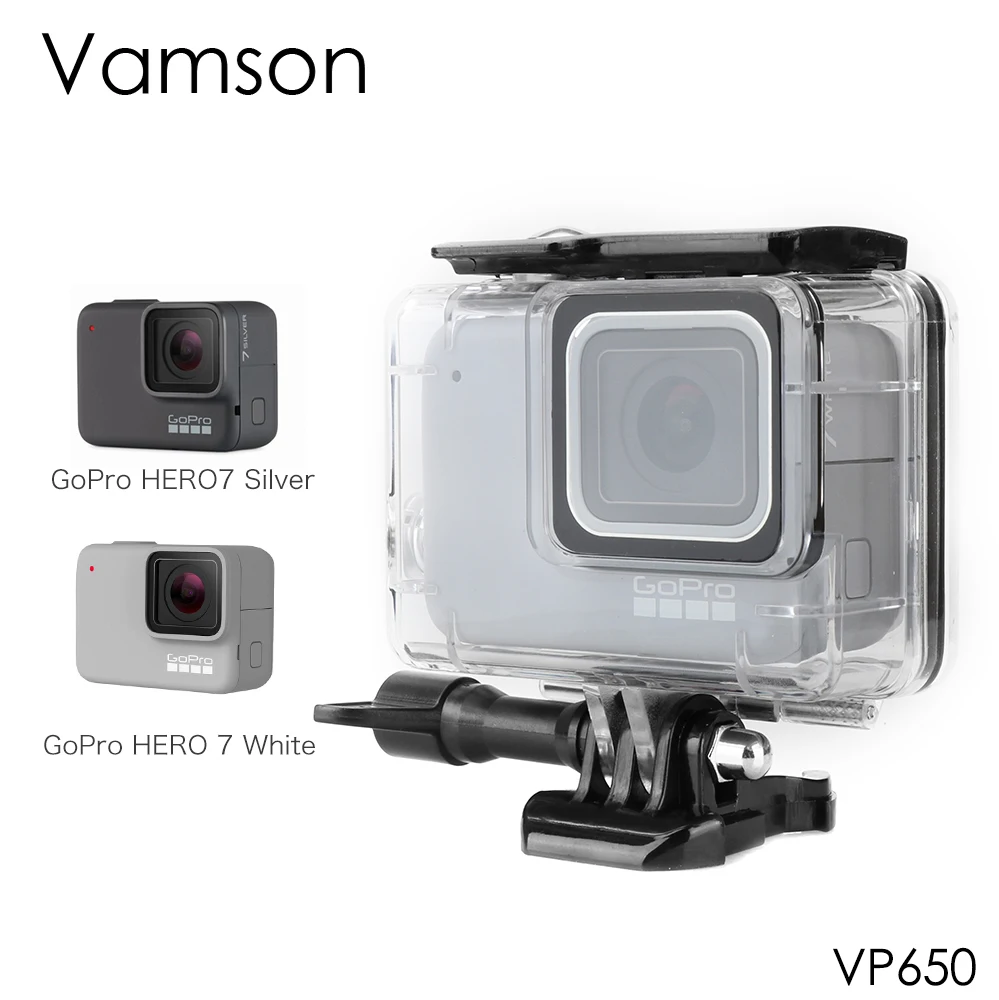 Vamson for Go pro Hero 7 Silver 7 White Waterproof Case Diving Protective Cover Housing Mount 60M Camera Accessory VP650
Vamson for Go pro Hero 7 Silver 7 White Waterproof Case Diving Protective Cover Housing Mount 60M Camera Accessory VP650