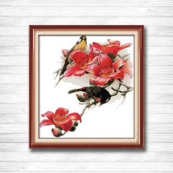 Kapok red billed leiothrix flowers bird Counted Printed on canvas DMC Needlework Kits Embroidery Sets 14CT 11CT DMS Cross Stitch
Kapok red billed leiothrix flowers bird Counted Printed on canvas DMC Needlework Kits Embroidery Sets 14CT 11CT DMS Cross Stitch