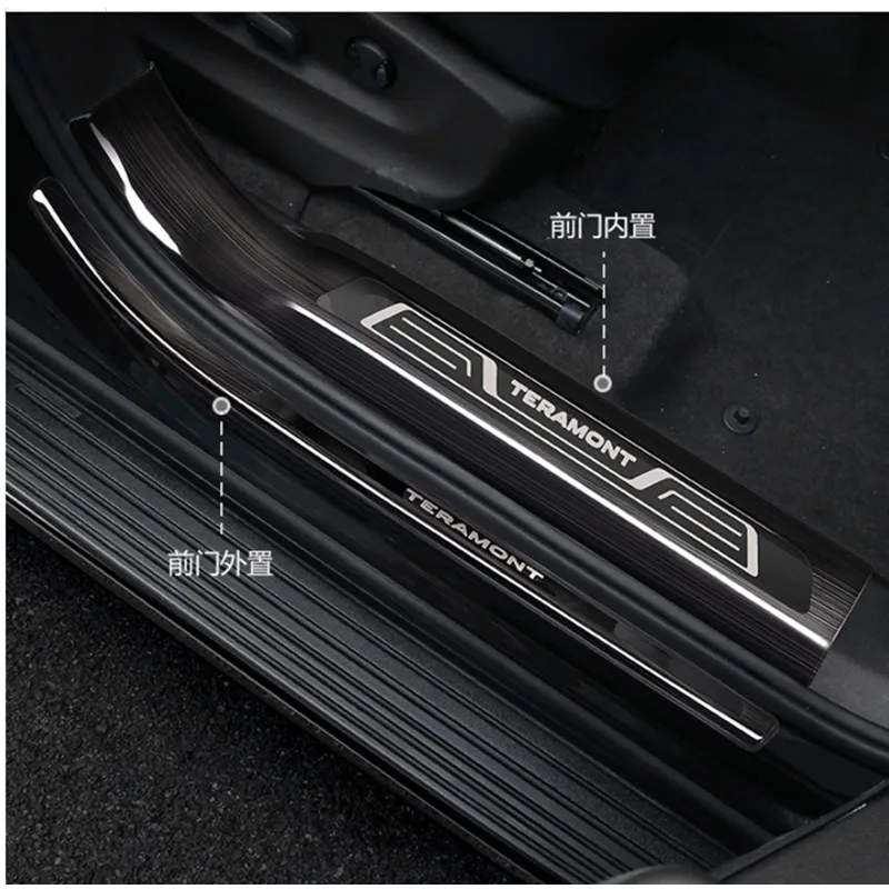 High-quality stainless steel Scuff Plate/Door Sill and Rear bumper Protector Sill For Volkswagen TERAMONT 2016 2017 2018 2019
High-quality stainless steel Scuff Plate/Door Sill and Rear bumper Protector Sill For Volkswagen TERAMONT 2016 2017 2018 2019