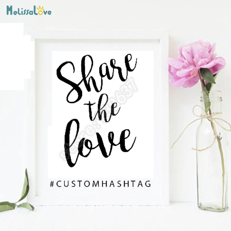 Share The Love # Custom hashtag Instagram Style Wedding Decal Board Sticker Reception Sign B805
Share The Love # Custom hashtag Instagram Style Wedding Decal Board Sticker Reception Sign B805