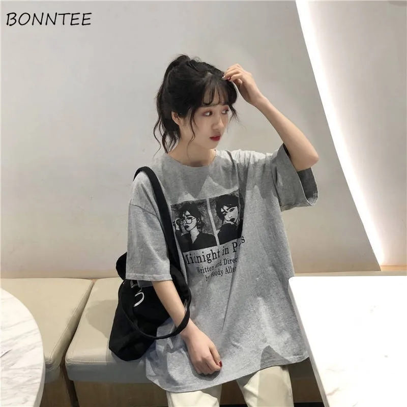 T-shirts Women Korean Style All-match Daily Simple Printed Trendy Loose Leisure Harajuku Womens Clothing Comfortable Summer New
T-shirts Women Korean Style All-match Daily Simple Printed Trendy Loose Leisure Harajuku Womens Clothing Comfortable Summer New