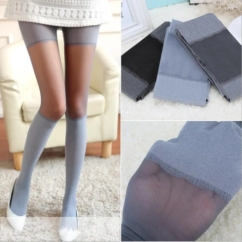 Hot New Sexy Tights Pantyhose Women Girls Cool Design Gray Patchwork Fake Knee High Tube Stockings Pantyhose
Hot New Sexy Tights Pantyhose Women Girls Cool Design Gray Patchwork Fake Knee High Tube Stockings Pantyhose