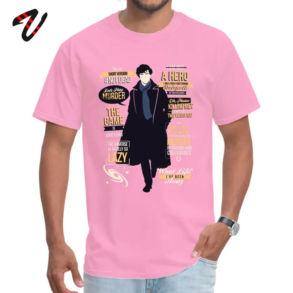 Printed Not Dead Men Top T-shirts Funny Summer/Autumn Short Sleeve Round Collar All Cotton Tops & Tees Design Tops Tees Not Dead13837 pink