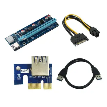 PCIE 1X to 16X graphics extension cable 6Pin DC-DC single power supply ETH mining
PCIE 1X to 16X graphics extension cable 6Pin DC-DC single power supply ETH mining