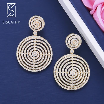 Siscathy Trendy Geometric Circle Cubic Zirconia Women Earrings African Dubai Wedding Engagement Dangle Drop Earrings Jewelry 
Siscathy Trendy Geometric Circle Cubic Zirconia Women Earrings African Dubai Wedding Engagement Dangle Drop Earrings Jewelry