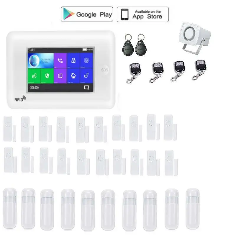 APP remote control wifi 3G GSM Alarm system Russian English spanish Polish Wireless Home security alarm GSM alarm system
APP remote control wifi 3G GSM Alarm system Russian English spanish Polish Wireless Home security alarm GSM alarm system
