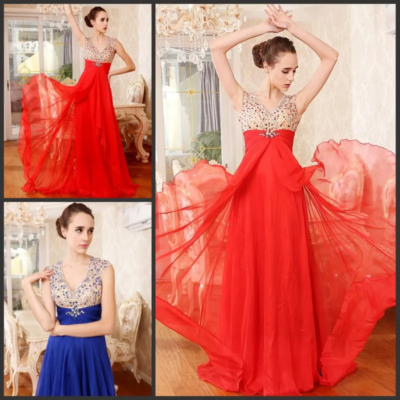 2016 Floor-length V-neck Rushed Promotion Vestidos Backless Formal Evening Party Prom Gowns Long bead Chiffon Graduation Dresses
2016 Floor-length V-neck Rushed Promotion Vestidos Backless Formal Evening Party Prom Gowns Long bead Chiffon Graduation Dresses