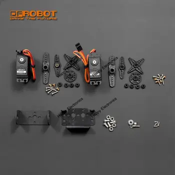DFRobot DF05BB 5kg Standard Servo 2 DOF Tilt/Pan Kit, 4.8~6V include 2 tandard Servos + 2 Aluminum bracket etc. for small robot
DFRobot DF05BB 5kg Standard Servo 2 DOF Tilt/Pan Kit, 4.8~6V include 2 tandard Servos + 2 Aluminum bracket etc. for small robot
