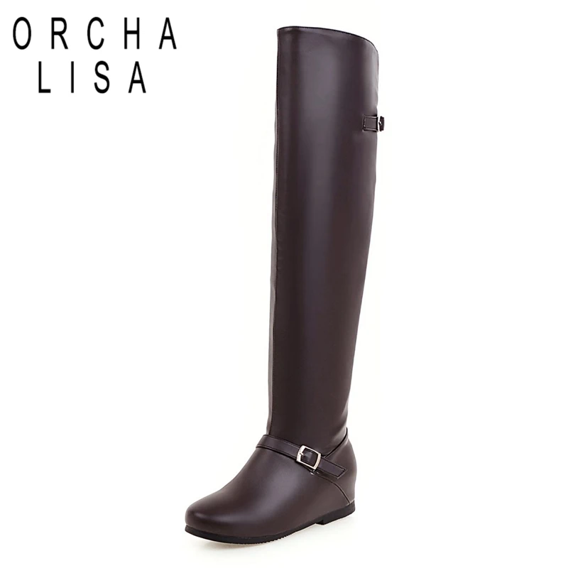 ORCHA LISA Winter boots Over the knee boots Zapatos women Med heel Plus size 34-43 Metal Buckle Fashion boots White Wedge RH3145
ORCHA LISA Winter boots Over the knee boots Zapatos women Med heel Plus size 34-43 Metal Buckle Fashion boots White Wedge RH3145