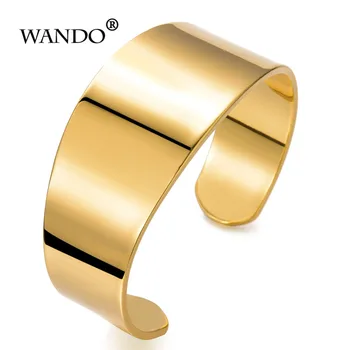 WANDO new 3cm wide Dubai,Africe Gold Color fashion brief metal glossy bracelet Summer Style Charm canopen bangle gift wb110
WANDO new 3cm wide Dubai,Africe Gold Color fashion brief metal glossy bracelet Summer Style Charm canopen bangle gift wb110