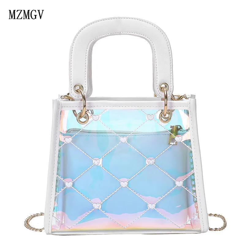 2019 new transparent holographic laser fashion handbag ladies chain jelly shoulder bag female Harajuku large girl Messenger bag
2019 new transparent holographic laser fashion handbag ladies chain jelly shoulder bag female Harajuku large girl Messenger bag