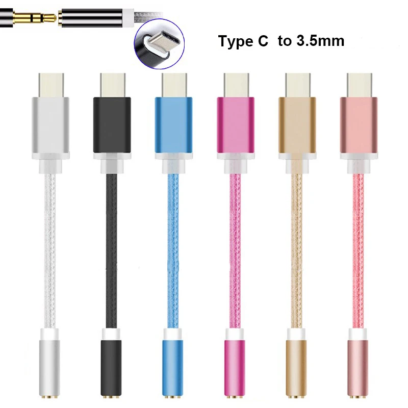

Usb Type-c To 3.5mm Jack Aux Audio Cable Type C Male To 3.5mm Female Headphone Jack Adapter for Nokia 7.1 Plus Leeco Le 2 LG G7