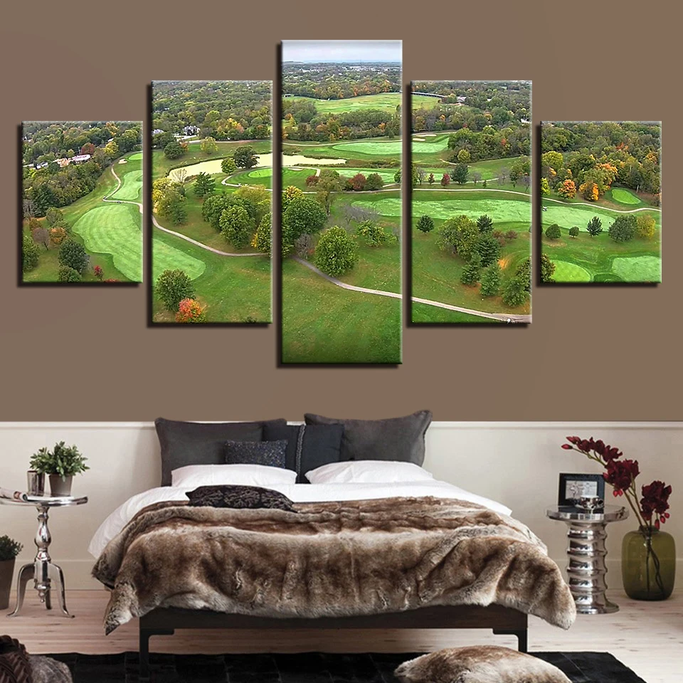 Modern Posters Home Decor Wall Art HD Prints 5 Pieces Golf Course Paintings Modular Green Aerial View Pictures Framework PENGDA
Modern Posters Home Decor Wall Art HD Prints 5 Pieces Golf Course Paintings Modular Green Aerial View Pictures Framework PENGDA