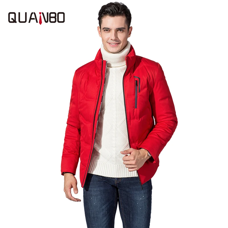 QUANBO Brand Clothing 2019 New Winter Thick Warm Down Jacket Men Stand Collar Slim 90% White Duck Down Down Jackets Short Coat
QUANBO Brand Clothing 2019 New Winter Thick Warm Down Jacket Men Stand Collar Slim 90% White Duck Down Down Jackets Short Coat