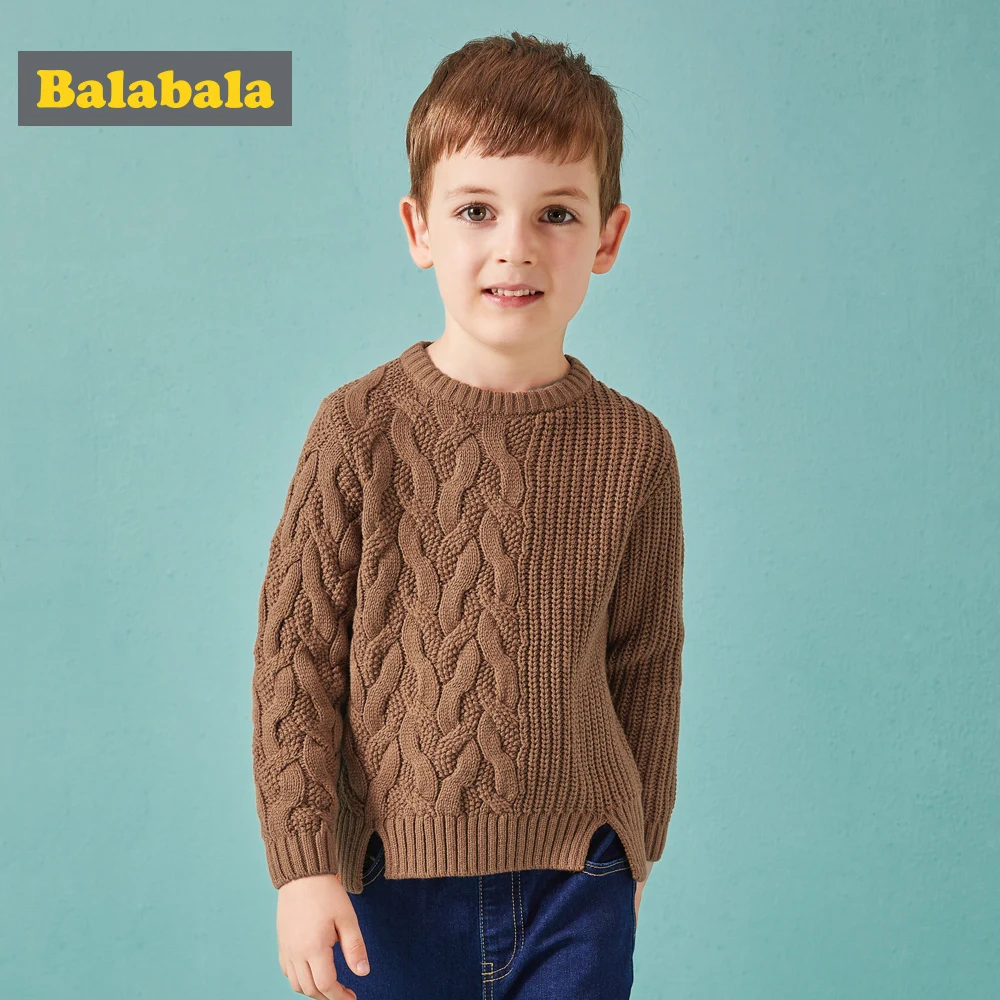 Balabala fashion sweater for autumn boys sweaters pullover Twisted flower Solid color clothes for boys Pullover clothes enfant 
Balabala fashion sweater for autumn boys sweaters pullover Twisted flower Solid color clothes for boys Pullover clothes enfant