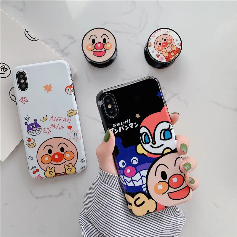 Japan Popular Animation Cartoon Anpanman Protection Phone Case For iphone X XR XS MAX 6 6s 7 8 Plus Cute Back Cover With bracket
Japan Popular Animation Cartoon Anpanman Protection Phone Case For iphone X XR XS MAX 6 6s 7 8 Plus Cute Back Cover With bracket