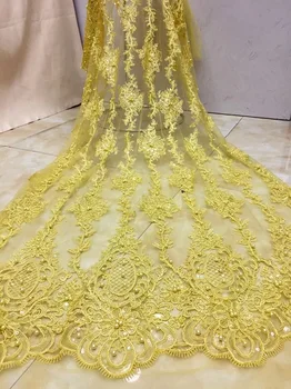 Yellow Sequin lace fabric for wedding 2017 high quality african fabric with sequins beads/gold/pink/white/green tulle fabric
Yellow Sequin lace fabric for wedding 2017 high quality african fabric with sequins beads/gold/pink/white/green tulle fabric