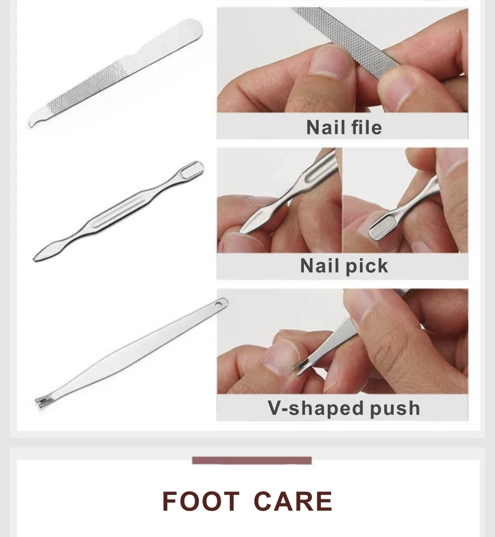 13 Piece Manicure Profeesional Tool Pedicure Sets Steel Nail Clipper Trimming Scissor Cuticle Polished File Kit 13 Piece Manicure Profeesional Tool Pedicure Sets Steel Nail Clipper Trimming Scissor Cuticle Polished File Kit