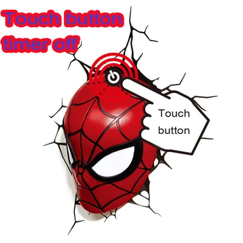 Touch Button Marvel Spiderman 3D Light Homecoming Mini 3D Deco illusion night lamp table desk lamp for Home Decoration 
Touch Button Marvel Spiderman 3D Light Homecoming Mini 3D Deco illusion night lamp table desk lamp for Home Decoration