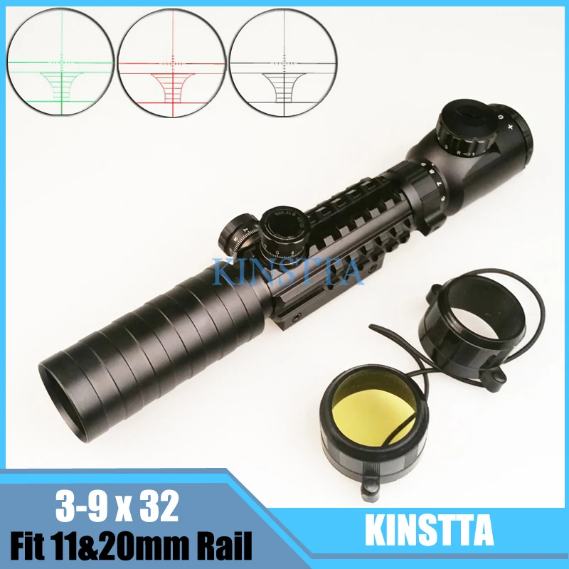 KINSTTA Tactical Optical Red&Green Illuminated Riflescope 3-9X32 EG Rifle Scope Fit 11&20mm Weaver Picatinny Rail For Hunting
KINSTTA Tactical Optical Red&Green Illuminated Riflescope 3-9X32 EG Rifle Scope Fit 11&20mm Weaver Picatinny Rail For Hunting