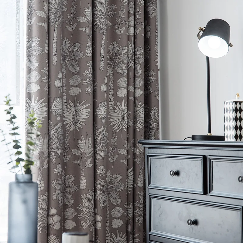Curtains for Living Room Simple Brown High Shade Curtains for Bedroom Balcony Polyester Cotton Window Curtains Grey leaves
Curtains for Living Room Simple Brown High Shade Curtains for Bedroom Balcony Polyester Cotton Window Curtains Grey leaves