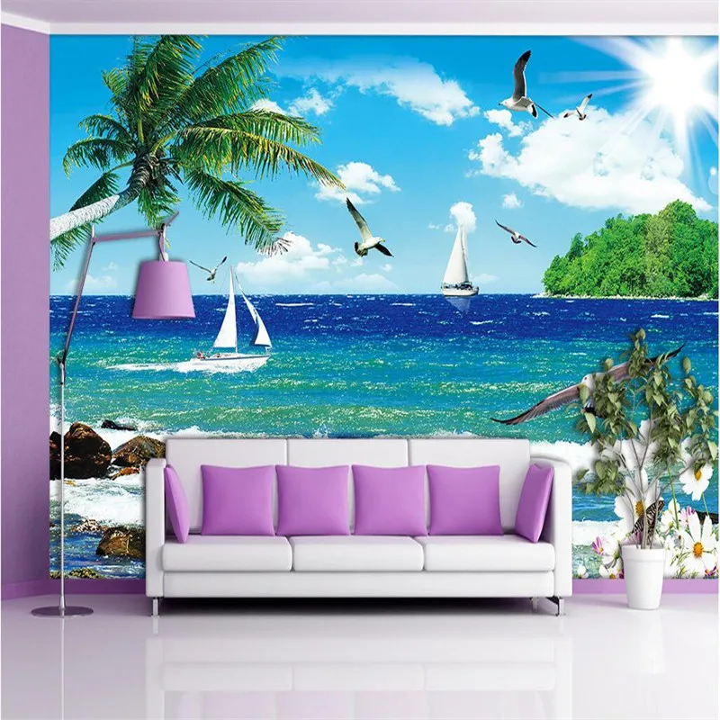 beibehang wall paper Luxury Quality H Seagull sea island blue sky palm sailboat 3d large wallpaper wall mural papel de parede
beibehang wall paper Luxury Quality H Seagull sea island blue sky palm sailboat 3d large wallpaper wall mural papel de parede