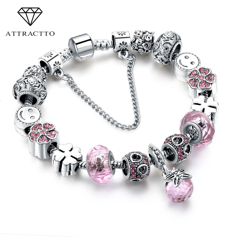 ATTRACTTO 2019 Pink Ball Charm Bracelets Women Silver Pink Crystal Beads Bracelets&Bangles DIY Jewelry custom Bracelet SBR160294
ATTRACTTO 2019 Pink Ball Charm Bracelets Women Silver Pink Crystal Beads Bracelets&Bangles DIY Jewelry custom Bracelet SBR160294