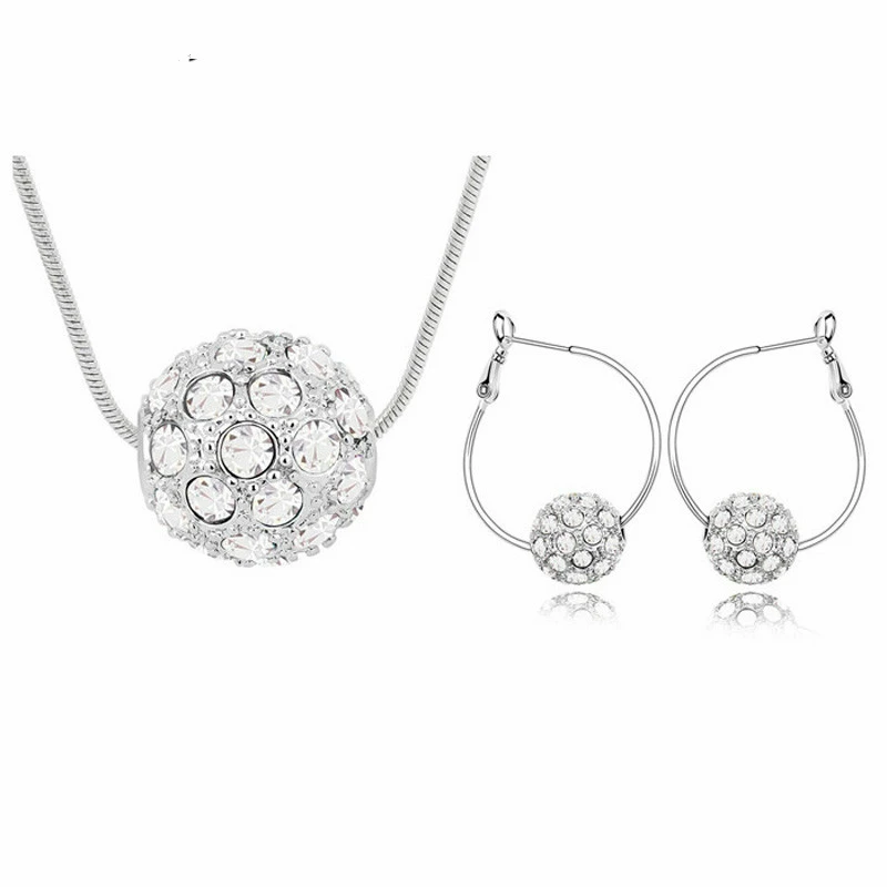 Fashion Multicolor Ball Jewelry Sets Pendant&Necklace Piercing Earrings Crystals from Austrian Women Wedding Party Accessories
Fashion Multicolor Ball Jewelry Sets Pendant&Necklace Piercing Earrings Crystals from Austrian Women Wedding Party Accessories